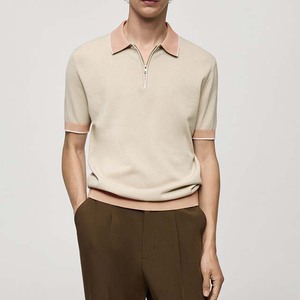 Vente en gros de polos bon marché pour hommes de haute qualité Polos décontractés avec logo personnalisé Polos de sport en coton à demi fermeture éclair de grande taille - Product Image 1