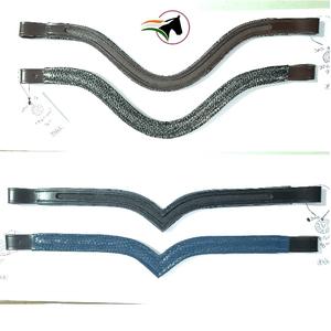 Équipement de bride d'équitation en cuir de haute qualité Meilleur vendeur à la mode canal vide bandes de sourcils vêtements équestres - Product Image 5