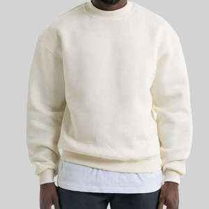 Sweat-shirt à col rond surdimensionné en éponge française 100% coton Logo personnalisé Sweats à capuche et sweat-shirts pour hommes de grande taille - Product Image 4