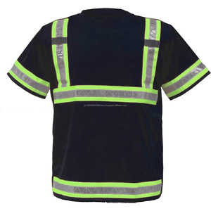 2025 Custom Made High Visibility Reflective Safety Man T-<b>shirt</b> Customized Printing Logo Fabric Running Tape Safety Tshirts - Product Image 2