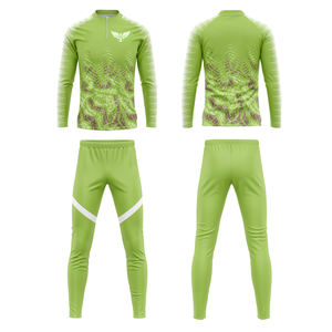 ชุดวอร์มเล่นฟุตบอลของผู้ชายสีแดงระเหิดแบบกำหนดเองโลโก้ด้านหน้าผ้าซับเหงื่อผ้าโพลีเอสเตอร์100% - Product Image 5