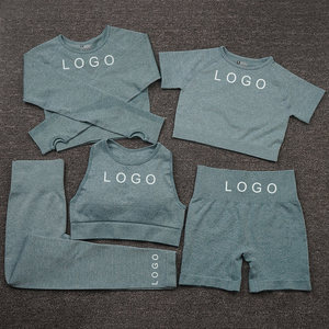 Abbigliamento sportivo abbigliamento sportivo 5 pezzi Sport palestra tute a buon mercato all'ingrosso su misura elegante Fitness donne calde senza soluzione di continuità set di Yoga - Product Image 2