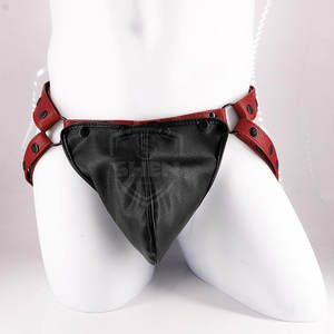Jockstrap en cuir pour homme à prix de gros raisonnable, fabriqué avec du cuir extérieur respirant et durable - Product Image 1