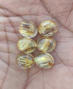 100% ควอตซ์สีทองประดับพลอยเทียมแบบเหลี่ยมเพชรพลอยหลวมสำหรับ - Product Image 2