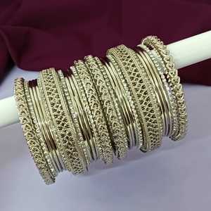 Haute qualité indien oxydé bracelets Bracelet ensemble pour femmes Antique CZ cristal strass bracelets ensemble mode déclaration bijoux - Product Image 1