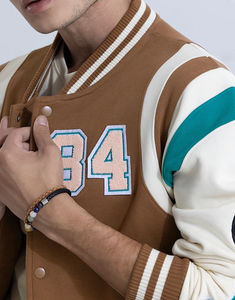 Veste universitaire à capuche pour homme Tealom, style streetwear, col montant, hiver, décontractée, baseball, unisexe, personnalisable avec lettres sur le devant - Product Image 6