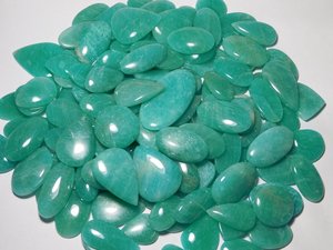 Lot de cabochons de pierres précieuses en vrac polies en Amazonite naturelle de haute qualité pour la fabrication de bijoux pierres précieuses calibrées en Amazonite naturelle - Product Image 6