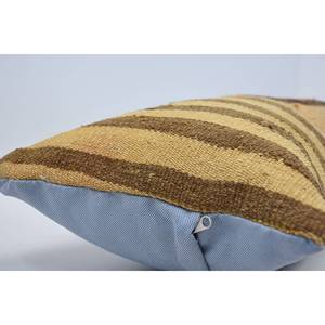 Tapis Vintage en Laine Kilim 12x36 Pouces Tissé Motif Beige - Product Image 5