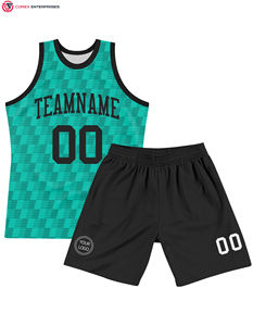 Ensemble uniforme de maillot de basket-ball de club d'équipe de conception de sublimation réversible personnalisée pour adultes vente en gros de conception vierge avec logo porter - Product Image 3
