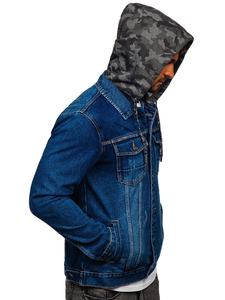 Veste en jean pour homme, coupe slim, hiver, coupe-vent, service personnalisé OEM, style streetwear, veste en jean pour homme respirante - Product Image 3