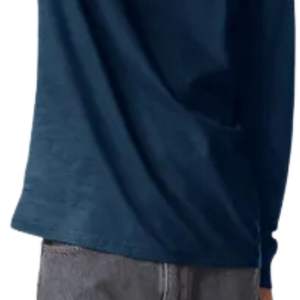 Camiseta básica de algodón de manga larga para hombre, cuello redondo, tela suave informal, cómoda para uso diario - Product Image 5