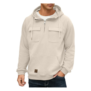 เสื้อมีฮู้ดผ้าคอตตอนเนื้อนิ่มสีทึบเสื้อมีฮู้ดโอเวอร์ไซส์ - Product Image 6