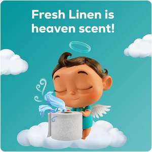 Papier toilette Angel Soft avec parfum de linge frais, tube, 48 méga rouleaux = 192 rouleaux normaux, papier toilette doux et résistant - Product Image 2