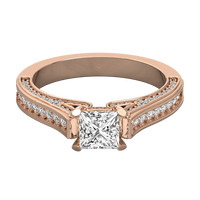 Anillo de Diamante Cultivado en Laboratorio de 14K para Mujer