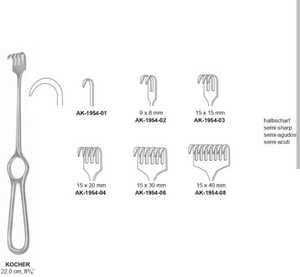Retractor Lengenbeck de calidad superior Instrumento quirúrgico Kocher Fuente de alimentación manual afilada Instrumento de base quirúrgica de un solo artículo - Product Image 6