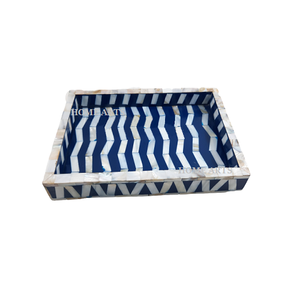 Bandeja para Postres con Incrustaciones de Madera de Diseño Más Reciente, con Asas de Metal, Bandeja Rectangular de Primera Calidad para Servir Alimentos al por Mayor - Product Image 3