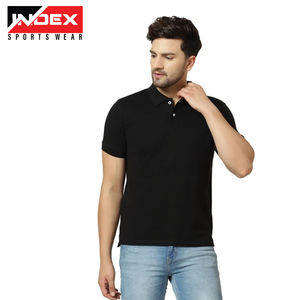 เสื้อกอล์ฟผู้ชายผ้าโพลีเอสเตอร์ 100% ป้องกันรอยยับ ปักลาย กระเป๋าถักแบบลำลอง - Product Image 3