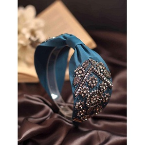 Diadema de perlas y semillas de moda para mujeres y niñas con elementos decorativos multicolores y diseño elegante de primera calidad - Product Image 1
