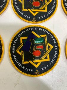 Parches masónicos bordados personalizados al por mayor para ropa - Product Image 4