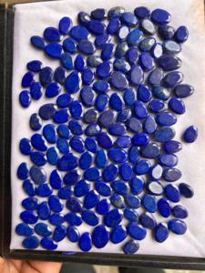 Cristal azul facetado cabujón de piedras preciosas sueltas de lapislázuli natural pulido en varios tamaños y formas para la fabricación de joyas - Product Image 3