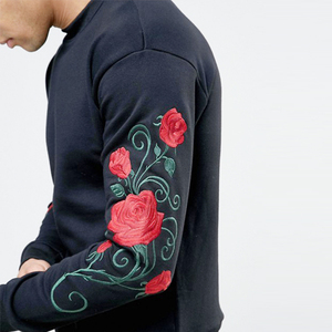 Sweat-shirt imprimé à col rond pour homme, tendance et personnalisé, de haute qualité, avec fermeture élastique à la taille, look superposé, best-seller - Product Image 3