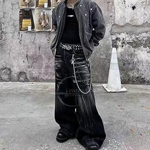 Pantalones vaqueros de pierna ancha informales para hombre 2025 de alta calidad a bajo precio-¡Buena Tasa de venta al por mayor! - Product Image 3