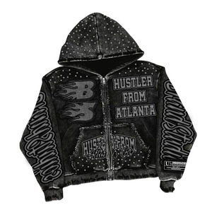 เสื้อฮู้ดดี้ลำลองผู้ชายแบบกำหนดเองได้ ลายฟอกสี คุณภาพสูง พิมพ์ลาย DTG ผ้าฝ้าย 100% สำหรับฤดูหนาว ออกแบบเองได้ แห้งเร็ว - Product Image 5