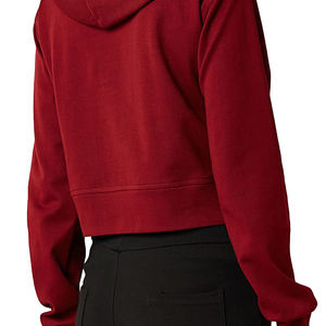 เสื้อฮู้ดคอตตอนโอเวอร์ไซส์ของผู้หญิงเสื้อสเวตเตอร์แบบสวมหัวมีซิปเสื้อครอปไซส์พิเศษออกแบบโลโก้ได้ตามต้องการ - Product Image 5