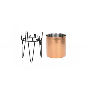Maceta de metal superventas con soporte de diseño en zigzag para decoración de restaurante de Hotel de sala de estar - Product Image 3