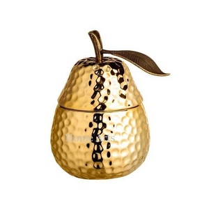 Serveur à noix en aluminium martelé avec couvercle, design ananas, qualité supérieure, couleur or, pour fruits secs et noix - Product Image 6