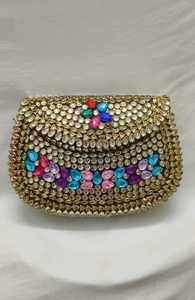 Sac de soirée en mosaïque métallique sur mesure, accents artistiques en carreaux, grande capacité, fermeture à bouton, imperméable, accessoire de mode moderne - Product Image 6