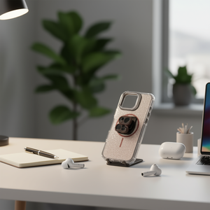 เคสกันกระแทก IP16 PLUS แบบเต็มตัว พร้อมกลิตเตอร์ สายคล้องมือ และวัสดุ TPU+PC สำหรับโทรศัพท์มือถือ พร้อมตัวป้องกันกล้อง - Product Image 2