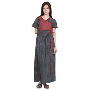 Camisón Largo Evolve para Mujer, 100% Algodón, Gris, Súper Suave, Estampado Informal, Diseño Cómodo para Damas - Product Image 2