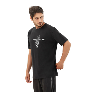Veliko เสื้อยืดแขนสั้นสำหรับผู้ชายผ้าสแปนเด็กซ์/ ไนลอน260ก. เป็นมิตรกับสิ่งแวดล้อม & แห้งเร็วพิมพ์ลายพาเลสทีนใส่สบายในฤดูร้อน - Product Image 3