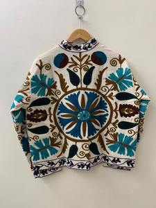 Veste en coton bohème pour femmes, veste hippie Suzani brodée à la main, veste mi-saison, veste indienne bohème - Product Image 3