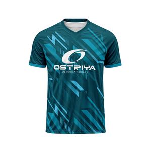 Maillot de football tendance respirant à col en V pour adultes, vêtements de sport personnalisés avec impression de nom en couleur unie, haute qualité - Product Image 1