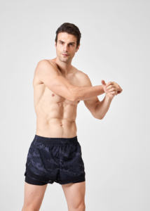 Pantalones cortos de gimnasio para hombre 90 poliéster 10 Spandex compresión 5 pulgadas secado rápido con forro entrenamiento correr corto 2 en 1 pantalones cortos de gimnasio para hombre - Product Image 5