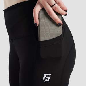 Leggings de sport taille haute confortables et respirants en nylon/spandex avec fermeture éclair décorative, taille XXL Plus pour l'entraînement et le sport - Product Image 6