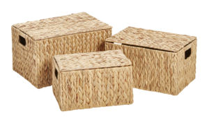 2023 Paniers de rangement pour décor à la maison avec fermeture à glissière Boîtes de rangement tissées rectangulaires pour l'organisation de la cuisine et les sacs à déjeuner - Product Image 5