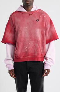 Sweat-shirts à capuche vintage pour hommes, double couche, manches longues, coupe oversize, effet délavé, vente en gros, fabricant OEM de mode - Product Image 3