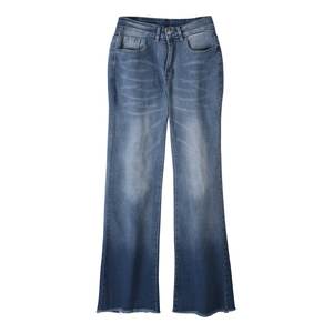 กางเกงยีนส์เอวสูงสำหรับผู้หญิงขากว้างย้อนยุคถูกทำลายเล็กน้อยกางเกงรัดรูปสำหรับสุภาพสตรีสไตล์ Y2K - Product Image 3