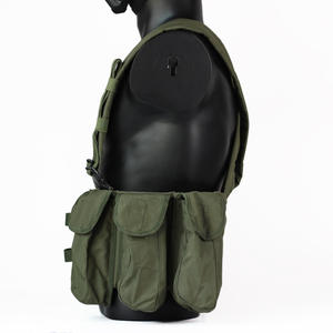 Bolsa Cruzada de Nailon para Caza, Chaleco Táctico de Seguridad Personalizado para Hombre, de Cuero Ruso, Protección de Pecho, Chaleco de Seguridad Negro - Product Image 4