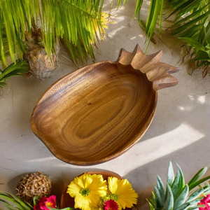 Wood Pineapple Shaped Serving Bowl Tray for Fruits Salads for Party Occasions for Home <b>wedding</b> use and sale - Product Image 4