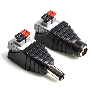 Connettore di Alimentazione DC 12V FYX, Maschio e Femmina, Tipo a Pressione 5.5x2.1mm, PVC Nero, PC Rosso Grigio, Terminale per CCTV LED Elettronica - Product Image 4