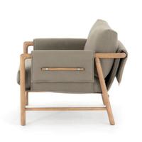 Hochwertiges Dreisitzer-Relaxsofa mit Stoffbezug, Modernes Luxus-Design, Holzgestell, Schaumstoff-Füllung, Graue Farbe, Heim- und Hoteldekoration