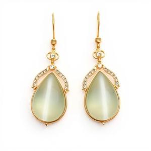 Boucles d'oreilles pendantes en argent sterling 925 plaqué or 18 carats pour femmes - Product Image 5