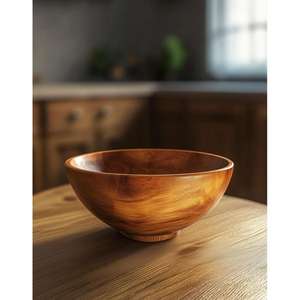 Acacia de haute qualité dernier bol à salade résistance à l'eau enduit bols de service en bois finis bol de cuisine décoratif de haut rang - Product Image 5