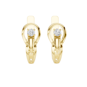 Pendientes de Diamantes de Laboratorio de 0.18 CT, Diamantes CVD VVS-VS EF, Oro de 18KT, 14KT, 10KT y Plata 925, Oro Rosa, Amarillo, Blanco, Lujo - Product Image 1