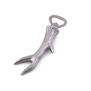 Abrebotellas de cuerno de ciervo plano Vintage moderno hecho a mano personalizado al por mayor accesorios de metal de aluminio para restaurantes y bares - Product Image 3