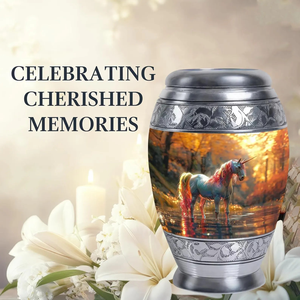 Urna de cremación de aluminio hecha a mano Acabado recubierto Meena en tamaños grandes (220 pulgadas cúbicas) y recuerdo (3 pulgadas cúbicas) Urnas de cremación personalizadas - Product Image 4